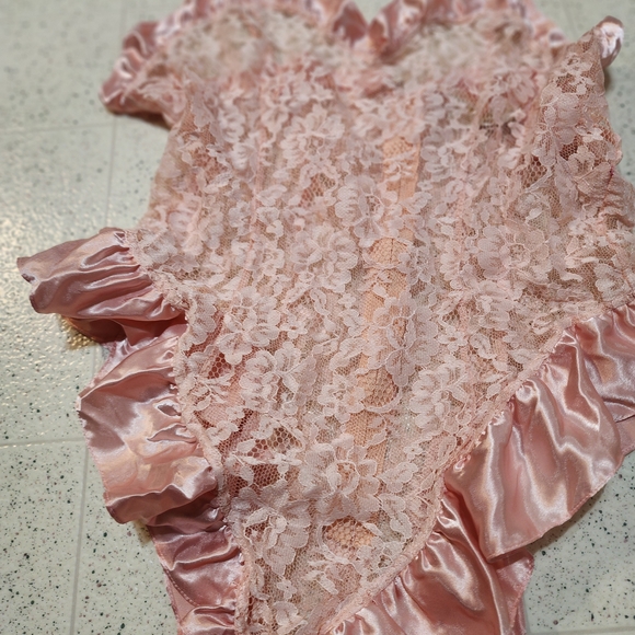 Victoria's Secret Pink Lace and Satin Chemise - Picture 2 of 3